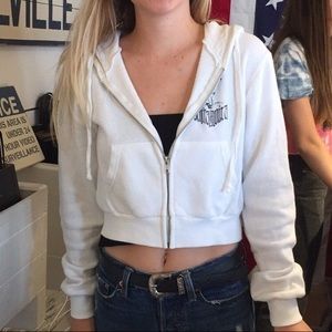 Brandy Melville Cropped Zip Up